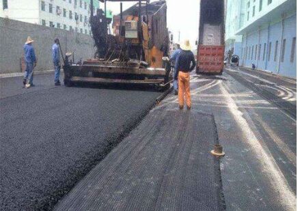 土工格柵施工現場